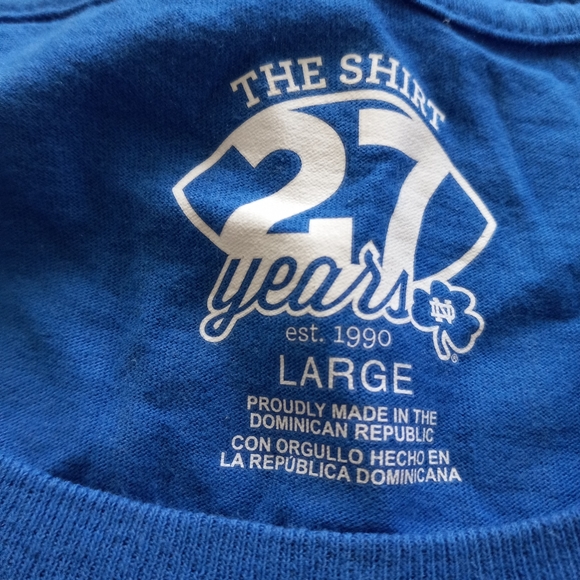 Norte Dame Fighting Irish "Rise Above Ourselves" 2016 T-Shirt - Picture 3 of 8